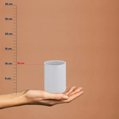 KELA – Tumbler Isabella white Ceramic white 10.00cm X 7.50cm - Image 3