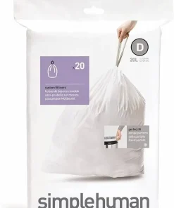 Simplehuman Butterfly Liner Code D 20L Pack Of 20