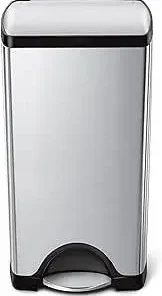 Simplehuman 30L Rectangular Pedal Bin, Brushed