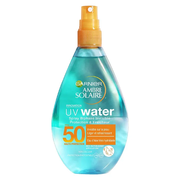Garnier Ambre Solaire – UV Water – Spray Biphase Invisible Protection & Fraicheur FPS 50 – 150 ml - Image 2