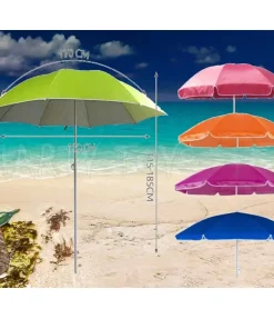 Beach Summer Umbrella 150cm diameter, 170cm height